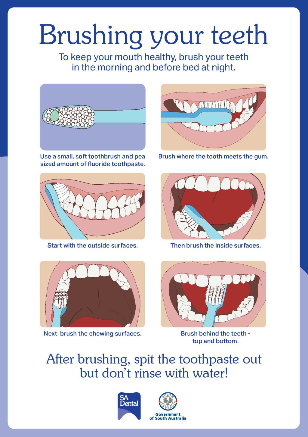 A Guide To Brushing Children s Teeth SA Dental how-to-brush-your-teeth-infographic